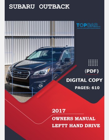 subaru outback 2017 owners manual